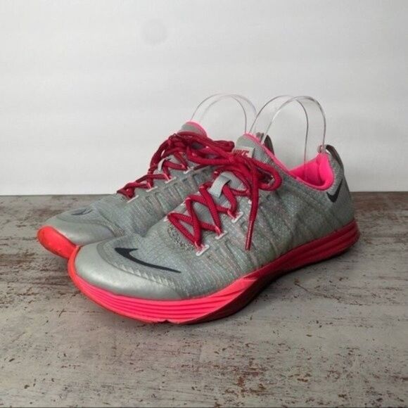 Nike Lunar Cross Element Grey Pink Athletic Shoes 8 - Picture 10 of 10